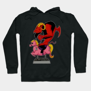 Satan on a Quarter Machine Pony Hoodie